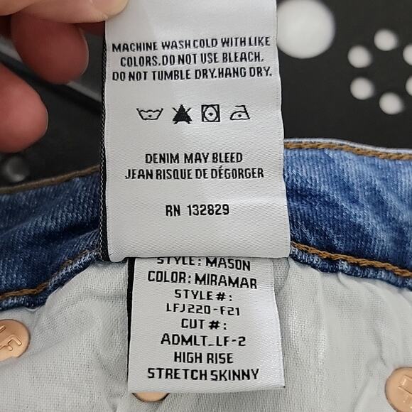 Lovers + Friends Womens Mason High Rise Skinny Cropped Denim Jeans in Miramar 27 - Picture 11 of 16